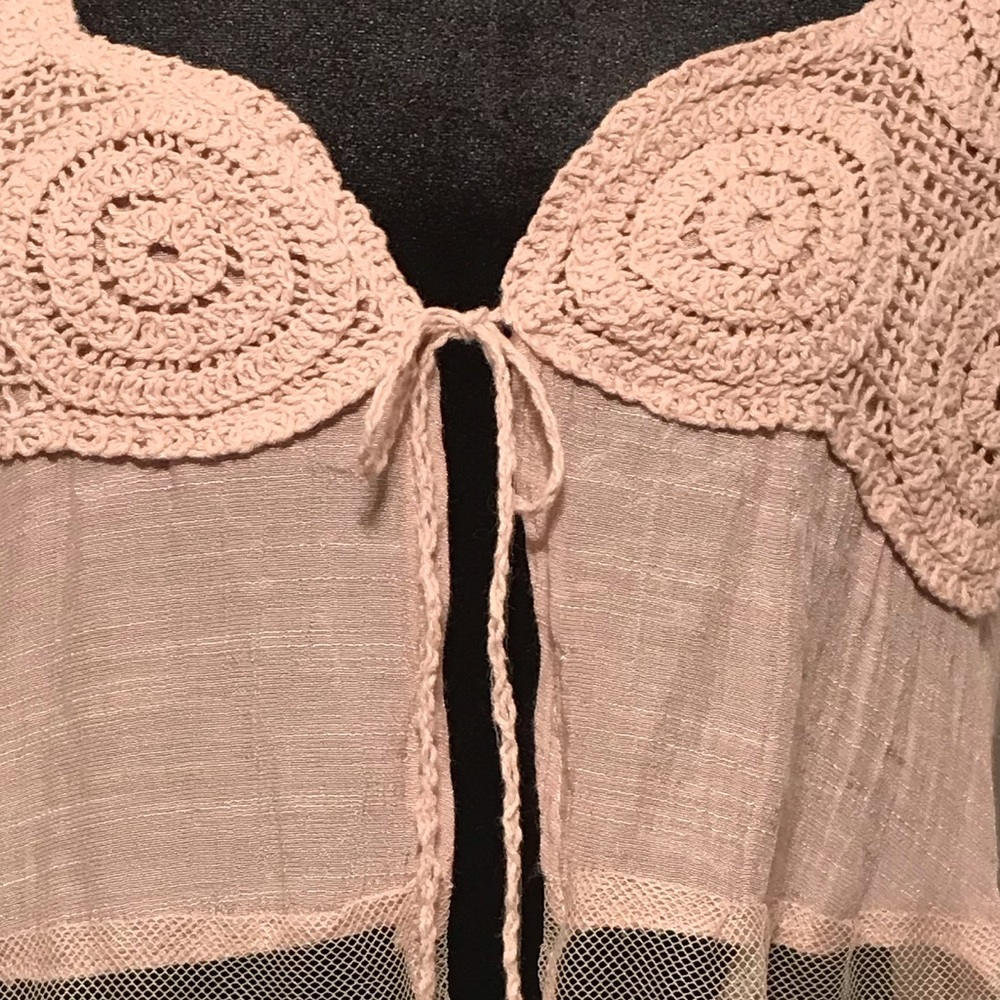 Poetry Clothing Womens Crop Jacket Size M with Lace & Crochet - Picture 9 of 9